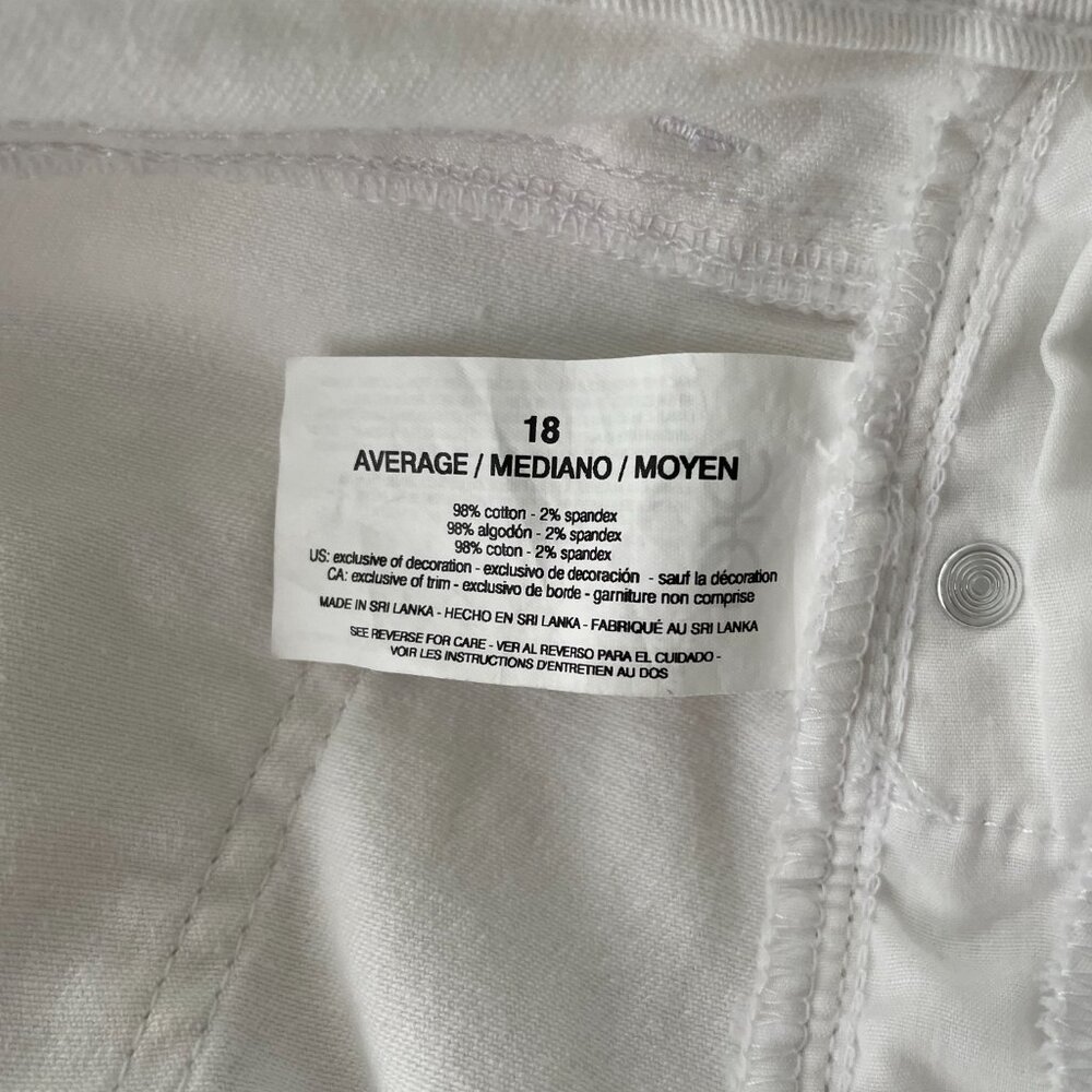 White Denim Jeans 5 Pocket Gloria Vanderbilt Amanda Size 18 - Picture 8 of 8